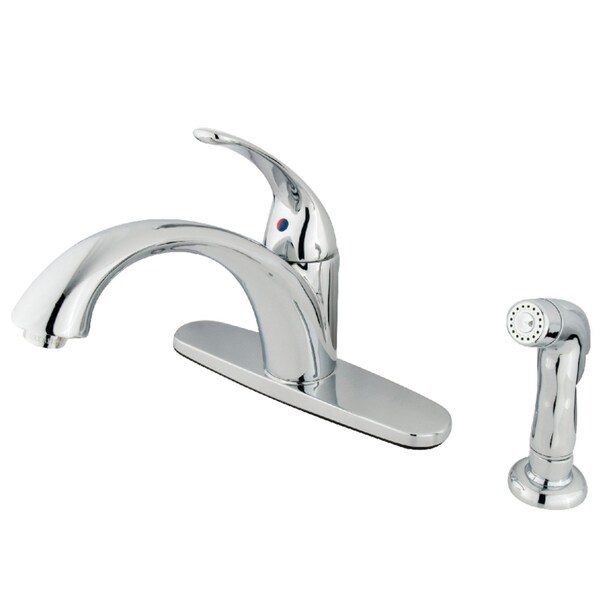 KS6571VLSP Vintage Single Handle Kitchen Faucet W/Plastic Sprayer, Chrm